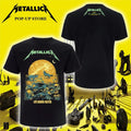 Metallica Merch Life Burns Faster Sphere Las Vegas Concert T-Shirt Presents For Metalheads - Gearneko