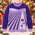 Ramin Nasibov Lavender Farm Fields Tractor Ugly Christmas Sweater Shirt - Gearneko