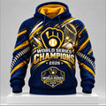 Milwaukee Brewers World Series Champions Trophy 2026 Hoodie Milwaukee Brewers Apparel - Gearneko