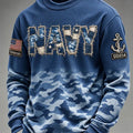 US Navy 250Th Anniversary American Veteran Graphic Long Sleeve Shirt US Navy Clothing - Gearneko