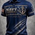 US Navy 250Th Anniversary Salute Remember Respect Legacy Polo Shirt US Navy Clothes - Gearneko