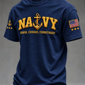 US Navy 250Th Anniversary Honor Courage Commitment T-Shirt US Navy Apparel Gifts For Veterans - Gearneko