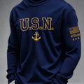 US Navy 250Th Anniversary USN Veterans Anchor America Long Sleeve Shirt US Navy Apparel - Gearneko