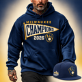 Milwaukee Brewers Merch 2026 World Champions Hoodie Milwaukee Brewers Hooded Sweatshirt - Gearneko
