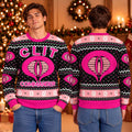 Clit Commander Vigina Funny Festive Ugly Christmas Sweater Adult Humor Apparel Xmas Clothing - Gearneko