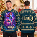 Disney Hexed Billie Magic Teal And Gold Ugly Christmas Sweater Disney Apparel Xmas Gifts - Gearneko