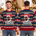 Kanye West Merry Yeezus Ugly Christmas Sweater Kanye West Xmas Clothing - Gearneko
