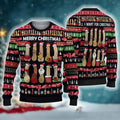 Merry Dickmas All I Want For Christmas Dirty Dicks Lined Up Ugly Sweater Funny Adult Xmas Clothing - Gearneko