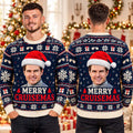 Tom Cruise Santa Hat Merry Cruisemas Navy Ugly Christmas Sweater Tom Cruise Xmas Clothing - Gearneko