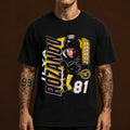 Ilya Rozanov Merch Boston Raiders 81 Black T-Shirt Ilya Rozanov Apparel Heated Rivalry Clothing - Gearneko