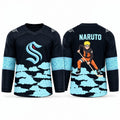 Seattle Kraken x Naruto Shippuden Hockey Jersey Seattle Kraken Apparel Naruto Clothing - Gearneko