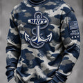 US Navy 250Th Anniversary Anchor American Veteran Long Sleeve Shirt US Navy Clothing - Gearneko
