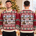 Mr Bean Waiting For Christmas Day Meme Burgundy Ugly Christmas Sweater Xmas Clothing Funny Christmas Apparel - Gearneko