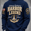 US Navy 250Th Anniversary Harbor Legend Veteran Graphic Long Sleeve Shirt US Navy Clothing - Gearneko