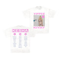 Kesha Merch Vippee Ki Yay Tour White T-Shirt Kesha Concert Apparel Animals Clothing - Gearneko