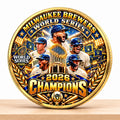 Milwaukee Brewers 2026 World Series Champions Players Trophy Coin Milwaukee Brewers Merch - Gearneko
