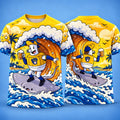 Milwaukee Brewers Merch Riding The Rays Beer Wave Funny Cartoon Shirt Brew Crew Clothing - Gearneko