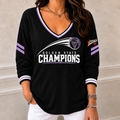 Golden State Valkyries Merch 2026 WNBA Finals Champions V-Neck Long Sleeve Shirt GS Valkyries Clothing - Gearneko