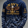 US Navy 250Th Anniversary Eagle 1776 2026 Long Sleeve Shirt US Navy Apparel - Gearneko
