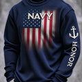 US Navy 250Th Anniversary Honor America Anchor Long Sleeve Shirt US Navy Outfits - Gearneko