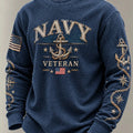 US Navy 250Th Anniversary Anchor Veteran Graphic Long Sleeve Shirt US Navy Apparel - Gearneko