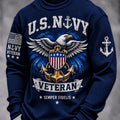 US Navy 250Th Anniversary Bald Eagle Long Sleeve Shirt US Navy Clothing Gifts For Veterans - Gearneko