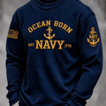 US Navy 250Th Anniversary Ocean Born Veteran Long Sleeve Shirt US Navy Clothes - Gearneko