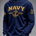US Navy 250Th Anniversary Veteran Anchor Graphic Long Sleeve Shirt US Navy Clothing - Gearneko