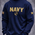 US Navy 250Th Anniversary Veteran Logo Long Sleeve Shirt US Navy Clothing - Gearneko