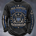US Navy 250Th Anniversary Sea Service Veteran Long Sleeve Shirt US Navy Apparel - Gearneko
