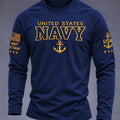 US Navy 250Th Anniversary United States Veteran Long Sleeve Shirt US Navy Apparel - Gearneko