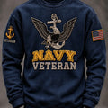 US Navy 250Th Anniversary Veteran Anchor Graphic Sweatshirt US Navy Apparel - Gearneko