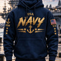 US Navy 250Th Anniversary Veterans American Hoodie US Navy Clothing Gifts For Veterans - Gearneko