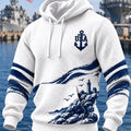 US Navy 250Th Anniversary USA Lighthouse Graphic Hoodie US Navy Clothes - Gearneko