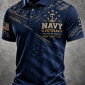 US Navy 250Th Anniversary Brave Proud True Polo Shirt US Navy Apparel - Gearneko