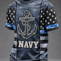 US Navy 250Th Anniversary Anchor Graphic T-Shirt US Navy Clothes Veterans Presents - Gearneko