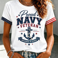 US Navy 250Th Anniversary Proud Veterans Graphic T-Shirt US Navy Clothing - Gearneko