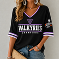 Golden State Valkyries Merch WNBA Champions 2026 V-Neck Cropped Sleeve Shirt Fan Gear - Gearneko