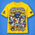Brewers 4 0 Rays World Series Champions Funny Cartoon V-Neck Shirt Brew Crew Clothing - Gearneko
