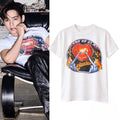 BTS Taehyung D Festa The Original Photo Blondle Heart Of Glass T-Shirt Army Clothing - Gearneko