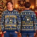 Milwaukee Brewers Merch 2026 World Series Champions Ugly Christmas Sweater Milwaukee Brewers Apparel - Gearneko