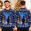 The Cure Snowy Christmas Village Guitarist Ugly Christmas Sweater The Cure Apparel - Gearneko