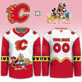 Custom Calgary Flames Mickey And Friends Night Hockey Jersey Calgary Flames Gear - Gearneko