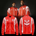 Tonga Rugby League '26 Tracksuit Retro Track Jacket Tonga Rugby Clothing Presents For Fans - Gearneko