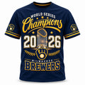 Milwaukee Brewers Merch Five Star World Series Champions 2026 Shirt Brew Crew Gifts - Gearneko