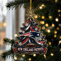 New England Patriots Acrylic Christmas Ornament Christmas House Decorations Xmas Hanging - Gearneko