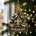 New Orleans Saints Acrylic Christmas Ornament Christmas Tree Accessories Xmas Gift For Who Dat - Gearneko