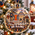 Illinois Fighting Illini NCAA Christmas Bauble Best Xmas Decorations Christmas Gifts - Gearneko