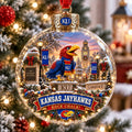 Kansas Jayhawks Christmas Bauble Best Xmas Tree Decor Christmas Gifts For Rock Chalk - Gearneko