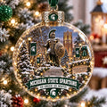 Michigan State Spartans Go Green Go White NCAA Christmas Bauble Xmas Tree Decorations - Gearneko